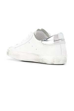 Prsx Low-Top Sneakers in Leather, Silver White PHILIPPE MODEL | PRLD1005